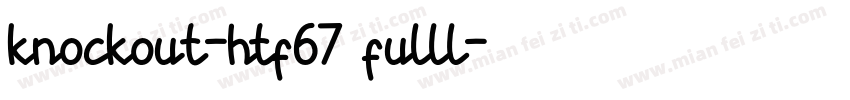 knockout-htf67 fulll字体转换